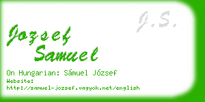 jozsef samuel business card