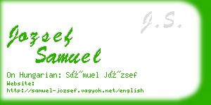 jozsef samuel business card